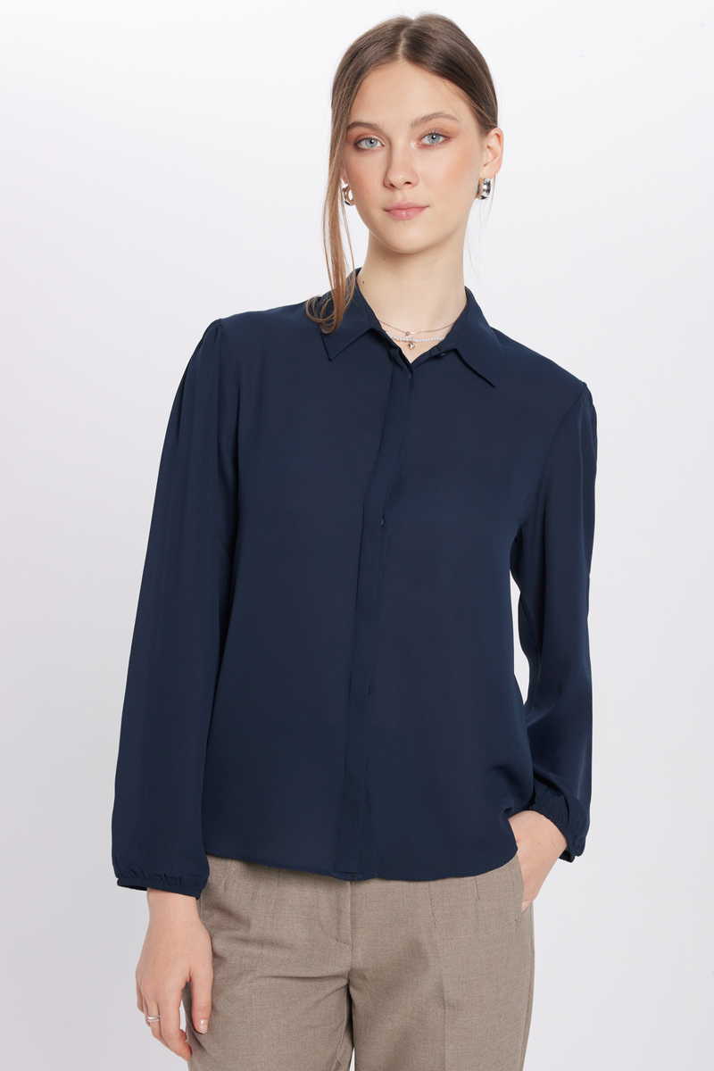 Plain Navy Blue Shirt
