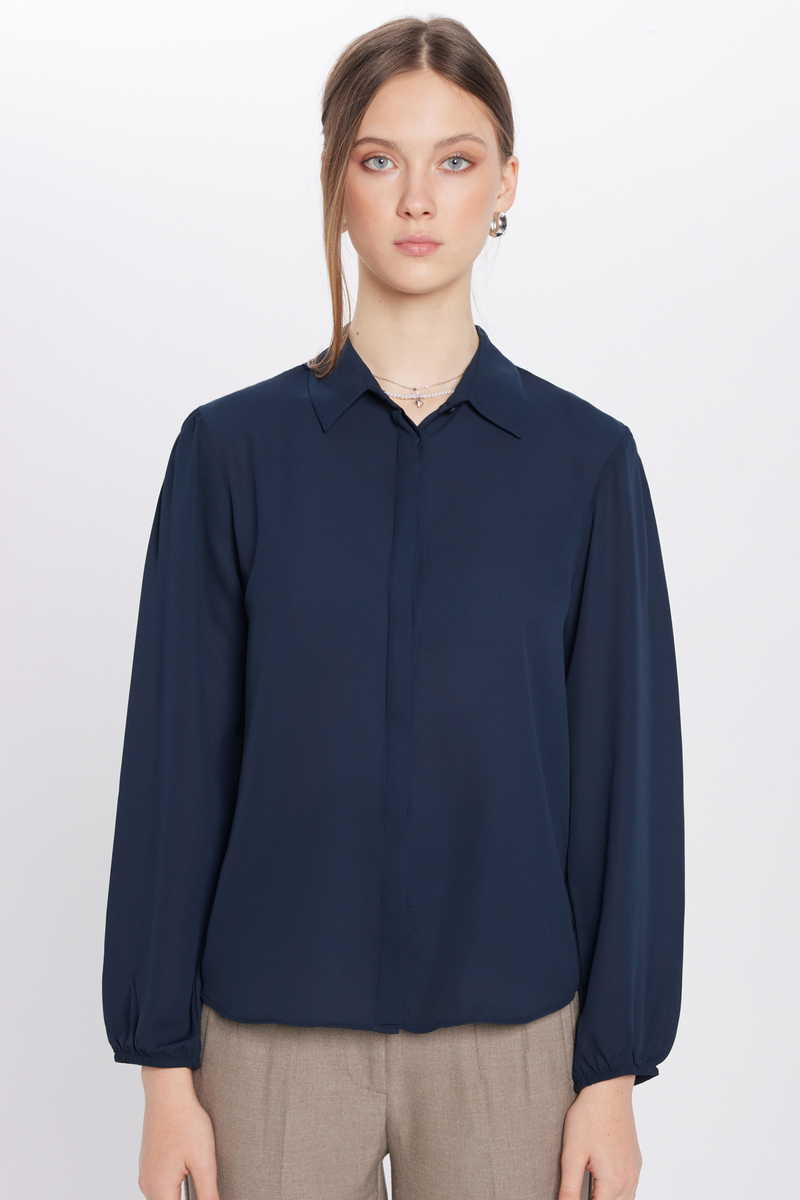 Plain Navy Blue Shirt