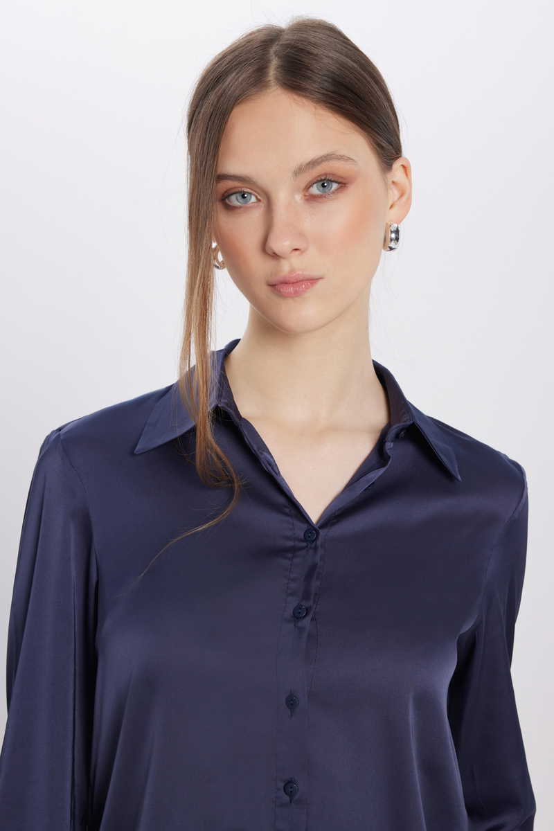 Plain Navy Blue Shirt