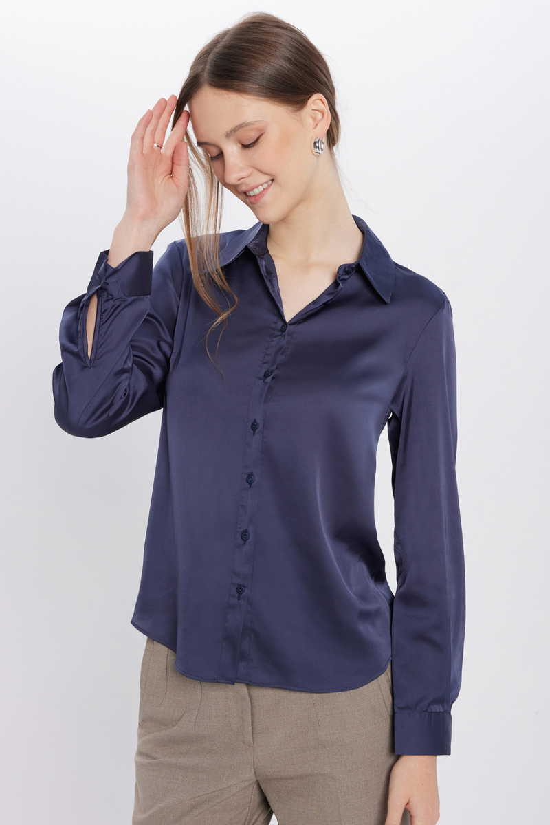 Plain Navy Blue Shirt