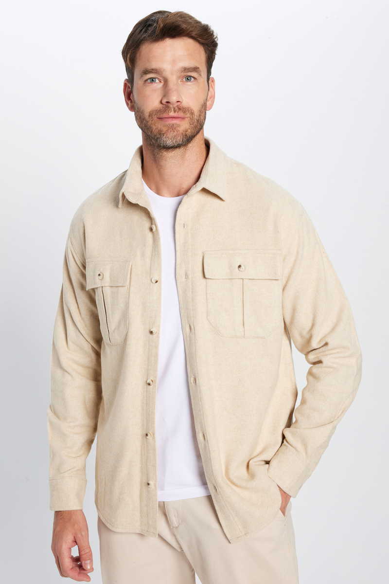 Plain Ecru Shirt Plain Ecru Shirt