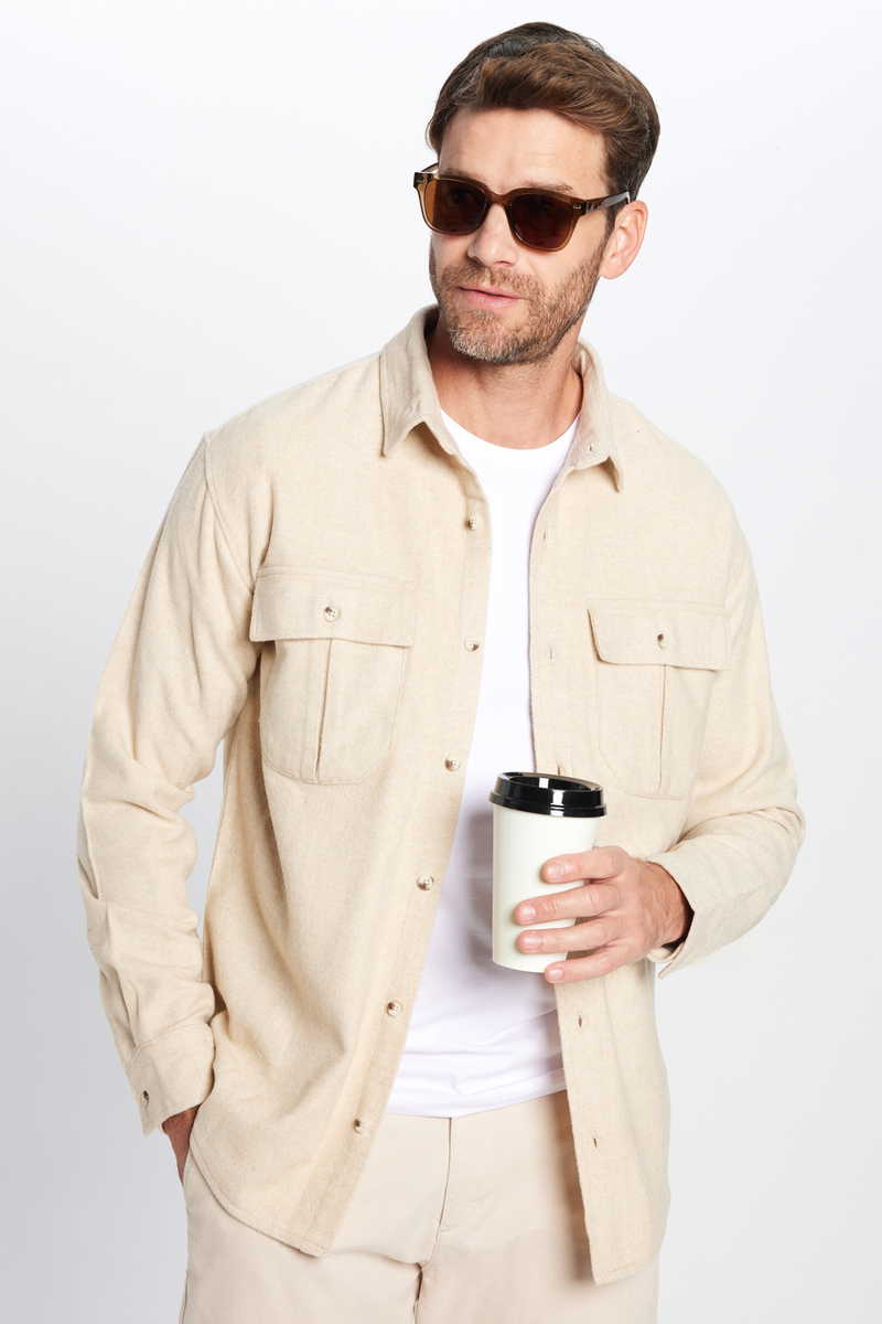 Plain Ecru Shirt Plain Ecru Shirt