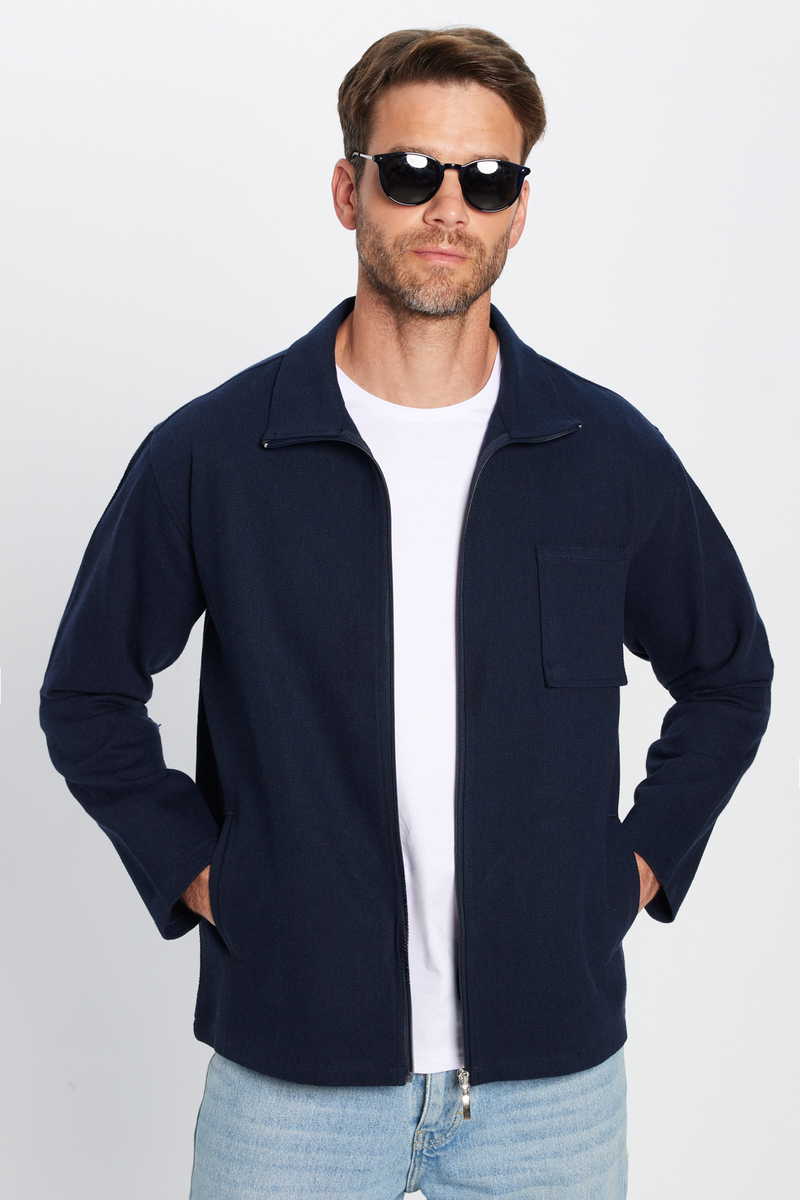 Plain Navy Blue Shirt