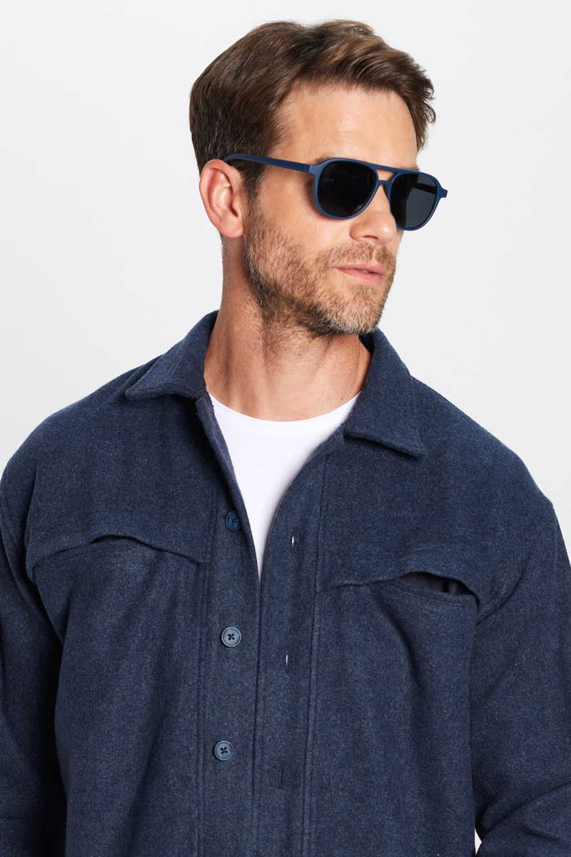 Plain Indigo Shirt
