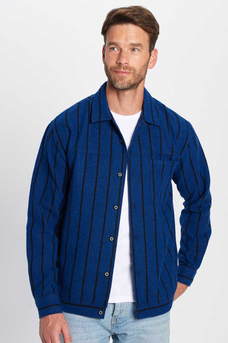 Striped Sax Blue Shirt