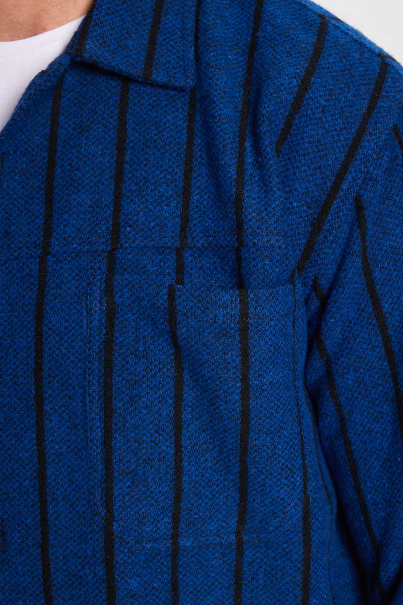 Striped Sax Blue Shirt