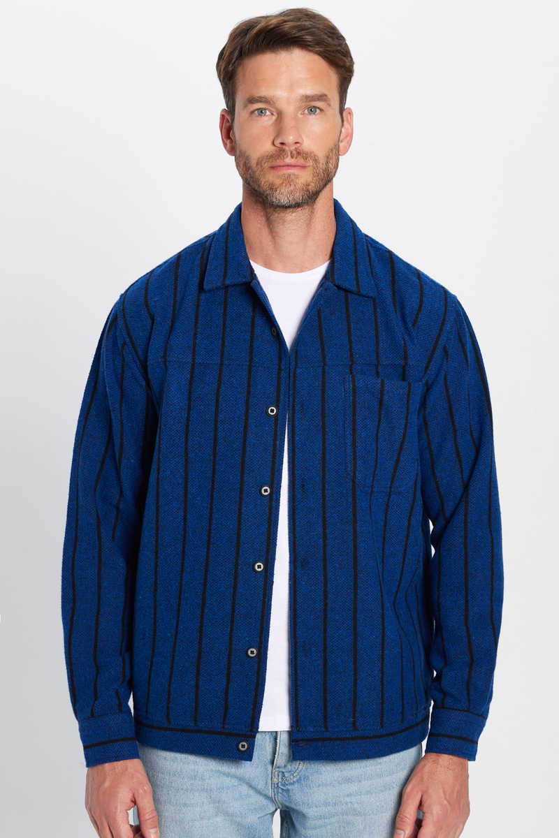 Striped Sax Blue Shirt