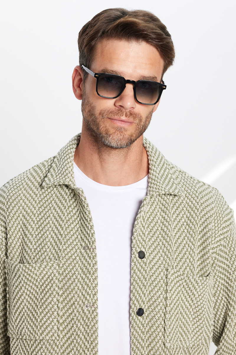 Knitted Khaki Shirt Knitted Khaki Shirt