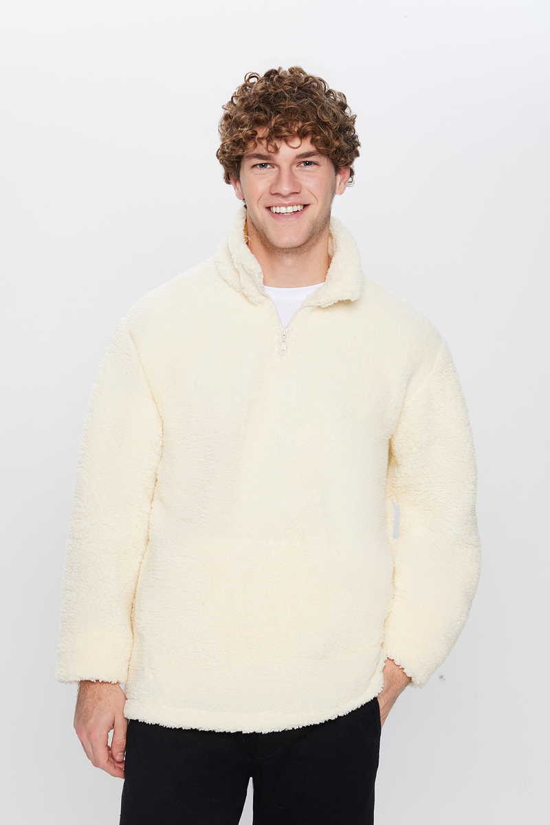 Plain Ecru Sweatshirt