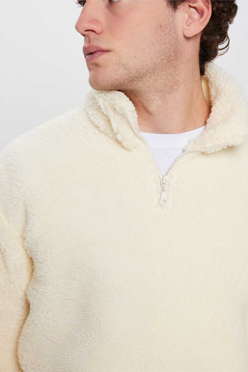 Plain Ecru Sweatshirt