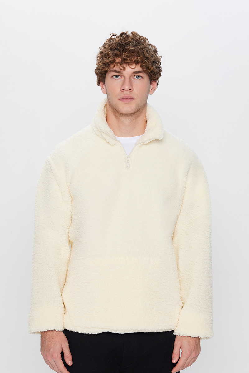 Plain Ecru Sweatshirt