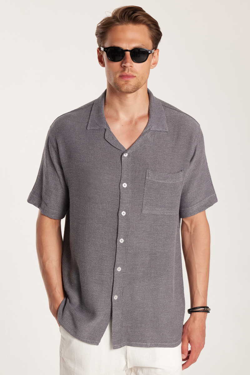Textured Grey Shirt