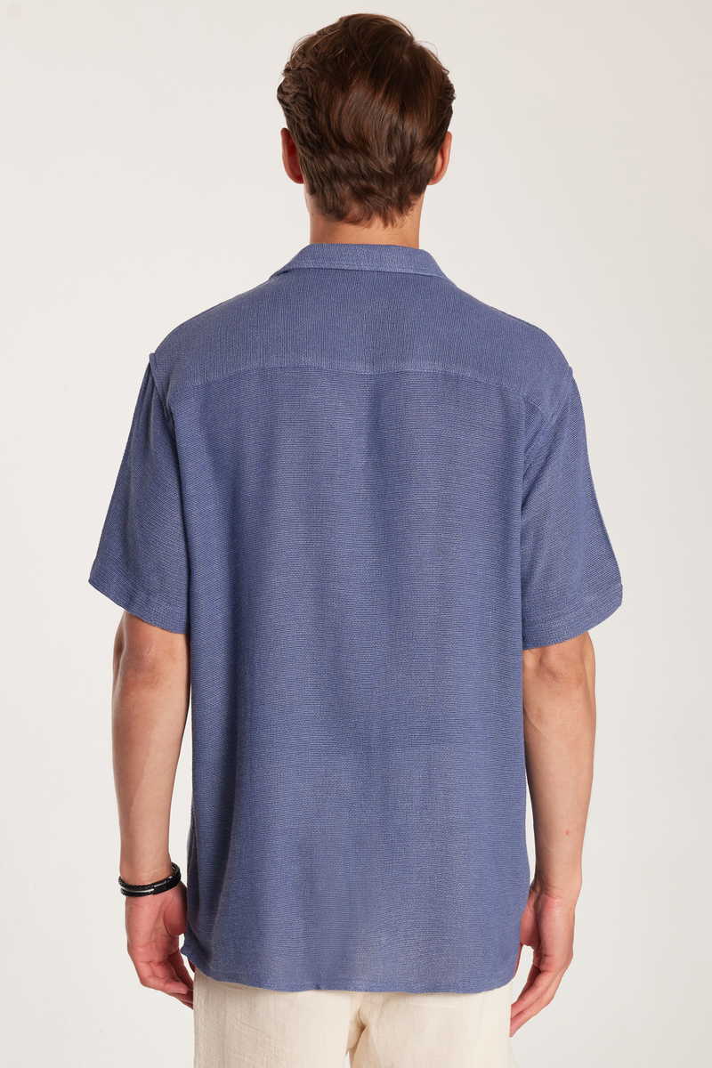 Textured Blue Shirt Textured Blue Shirt