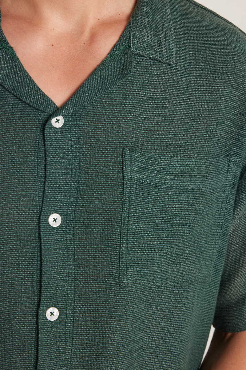 Textured Green Shirt