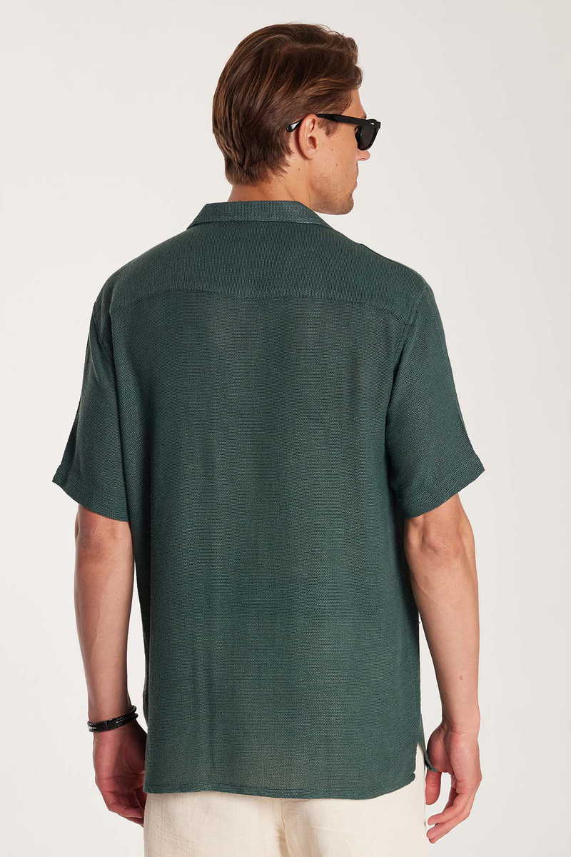 Textured Green Shirt