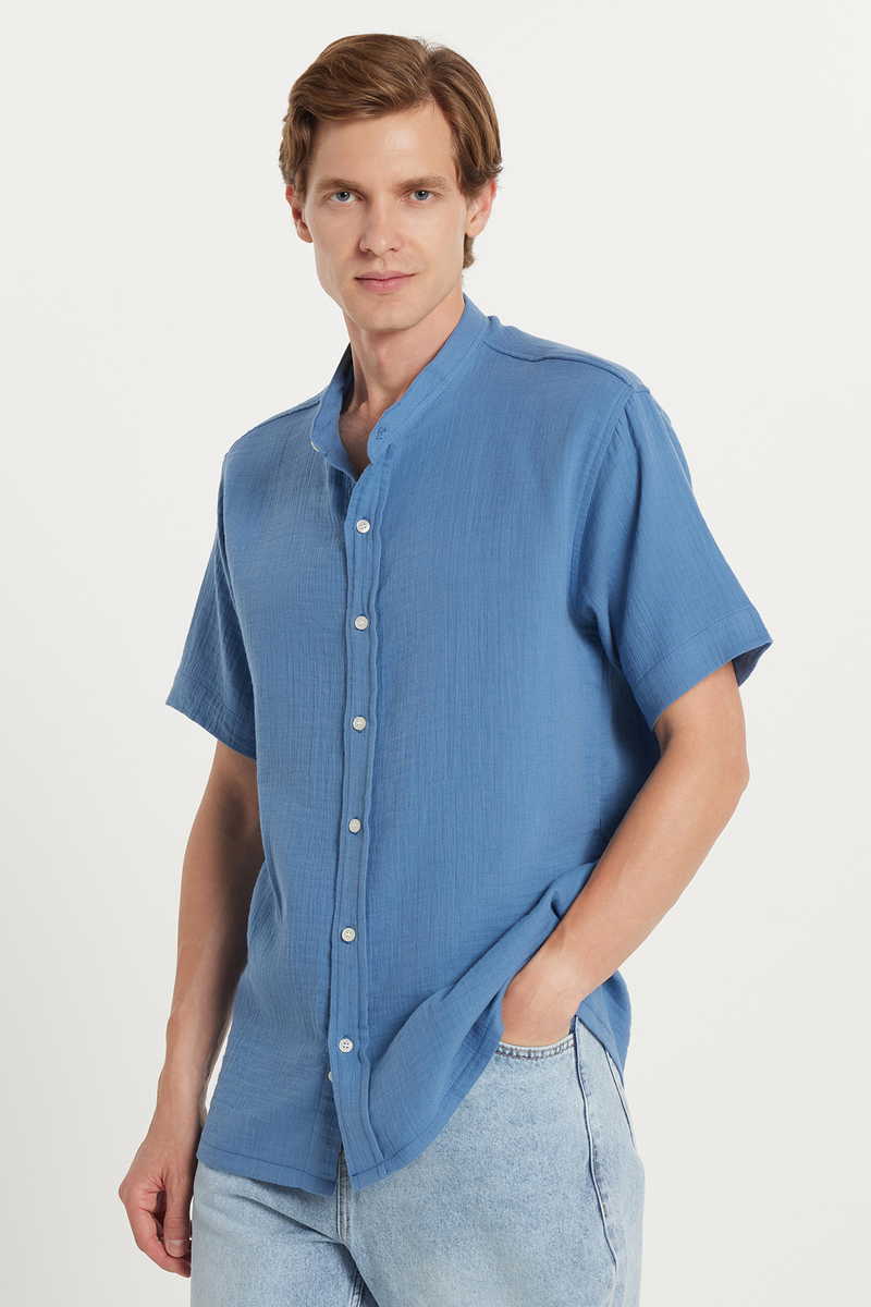 Plain Indigo Shirt