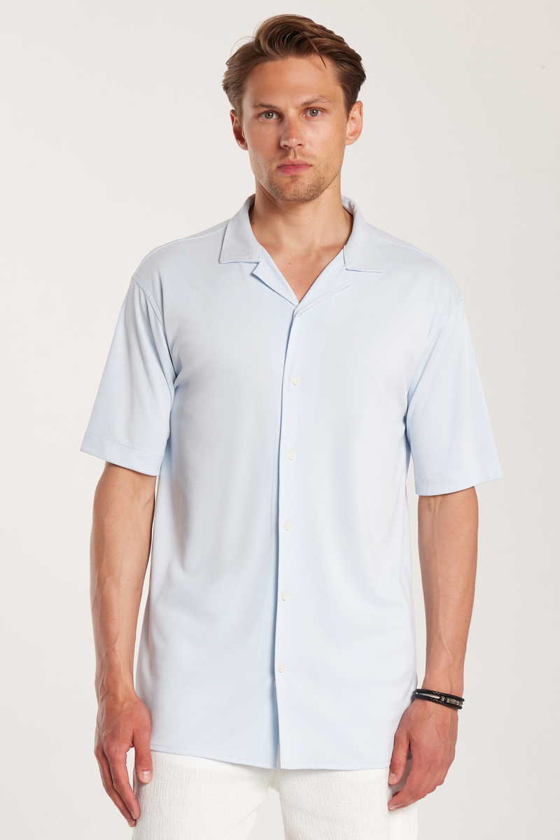Patterned Blue Shirt Patterned Blue Shirt