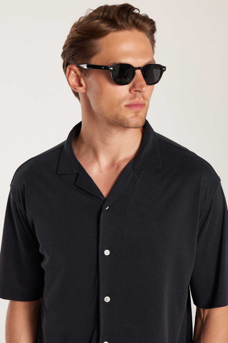 Patterned Navy Blue Shirt Patterned Navy Blue Shirt