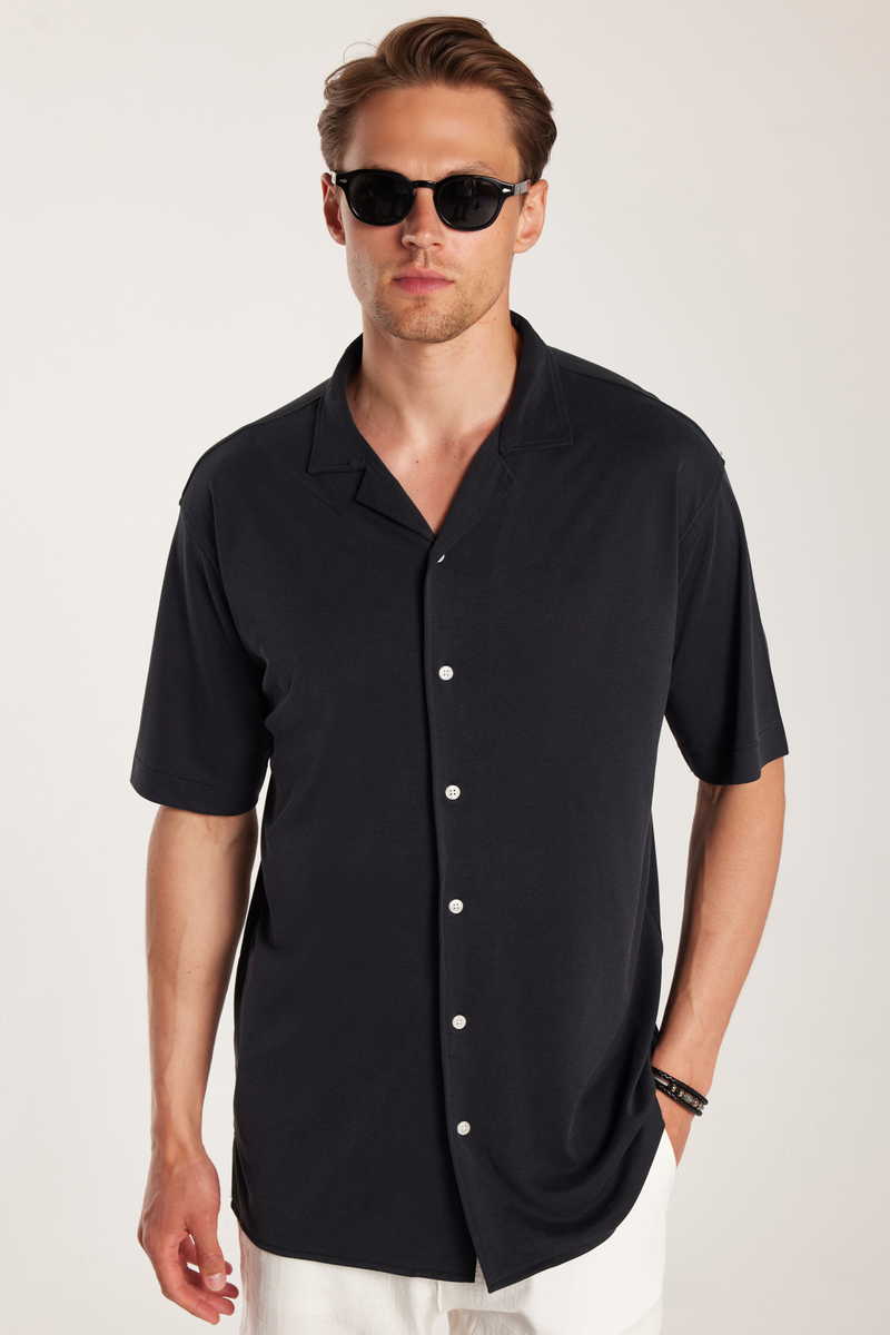 Patterned Navy Blue Shirt Patterned Navy Blue Shirt