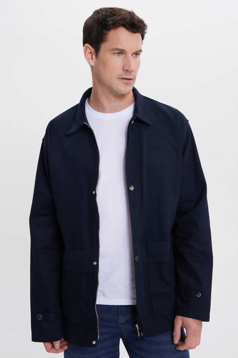 Plain Navy Blue Shirt