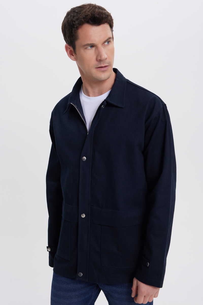 Plain Navy Blue Shirt