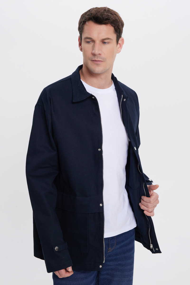 Plain Navy Blue Shirt