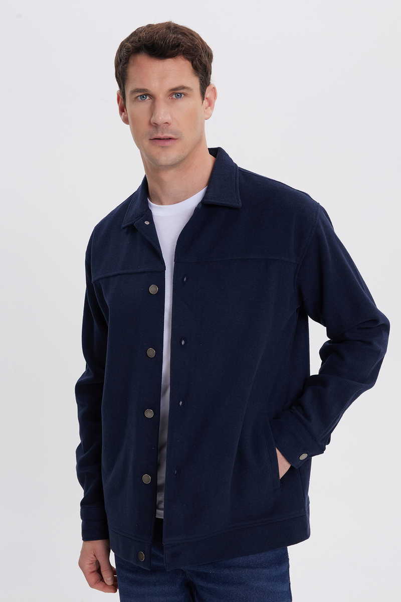 Plain Navy Blue Shirt
