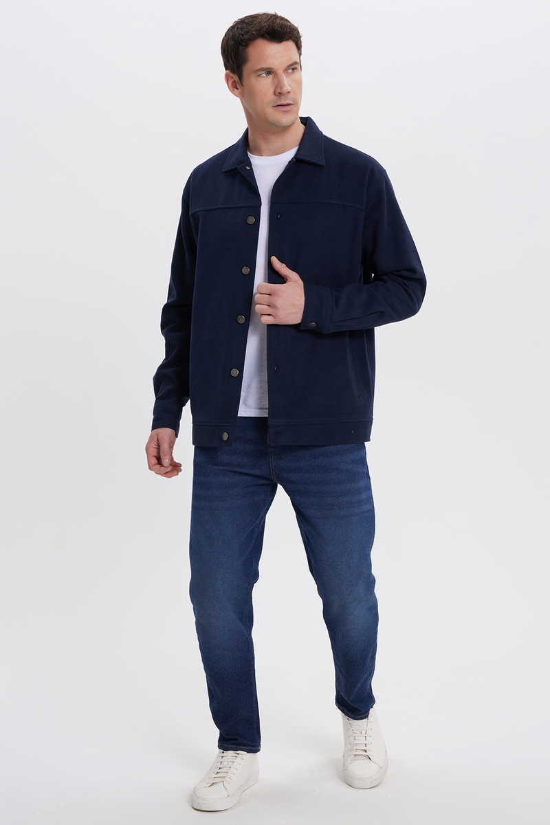 Plain Navy Blue Shirt