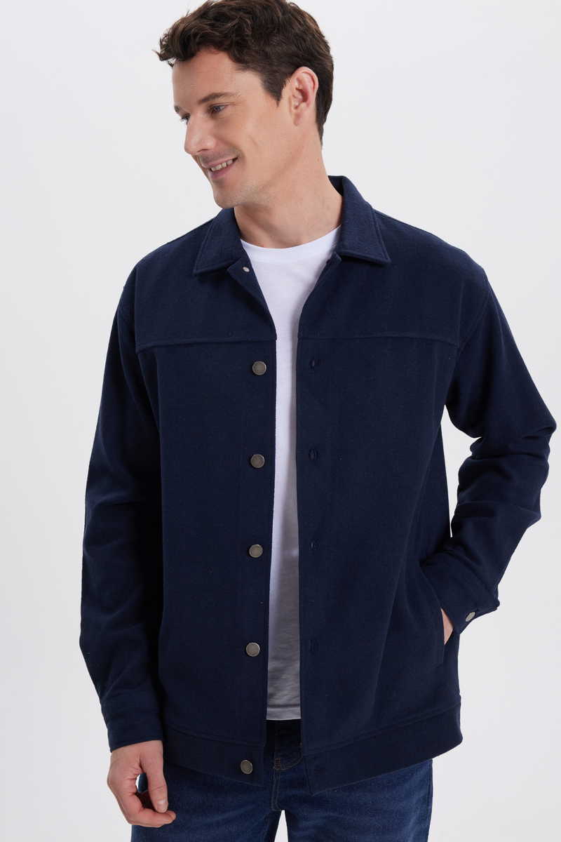 Plain Navy Blue Shirt
