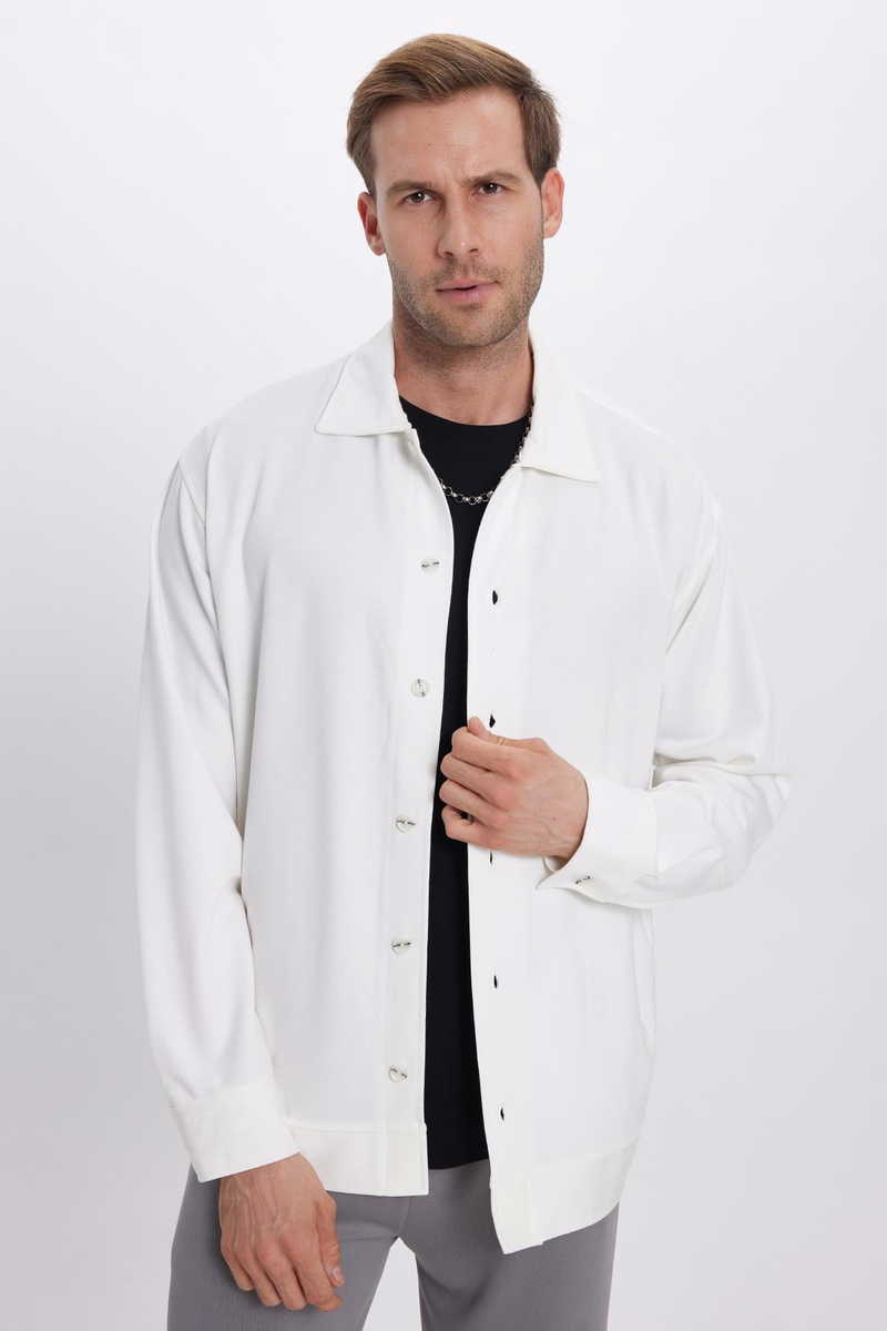 Knitted White Shirt