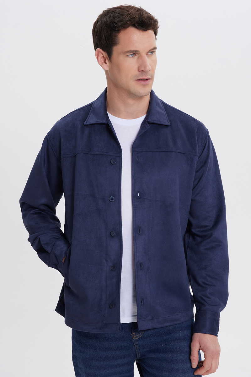Plain Navy Blue Shirt
