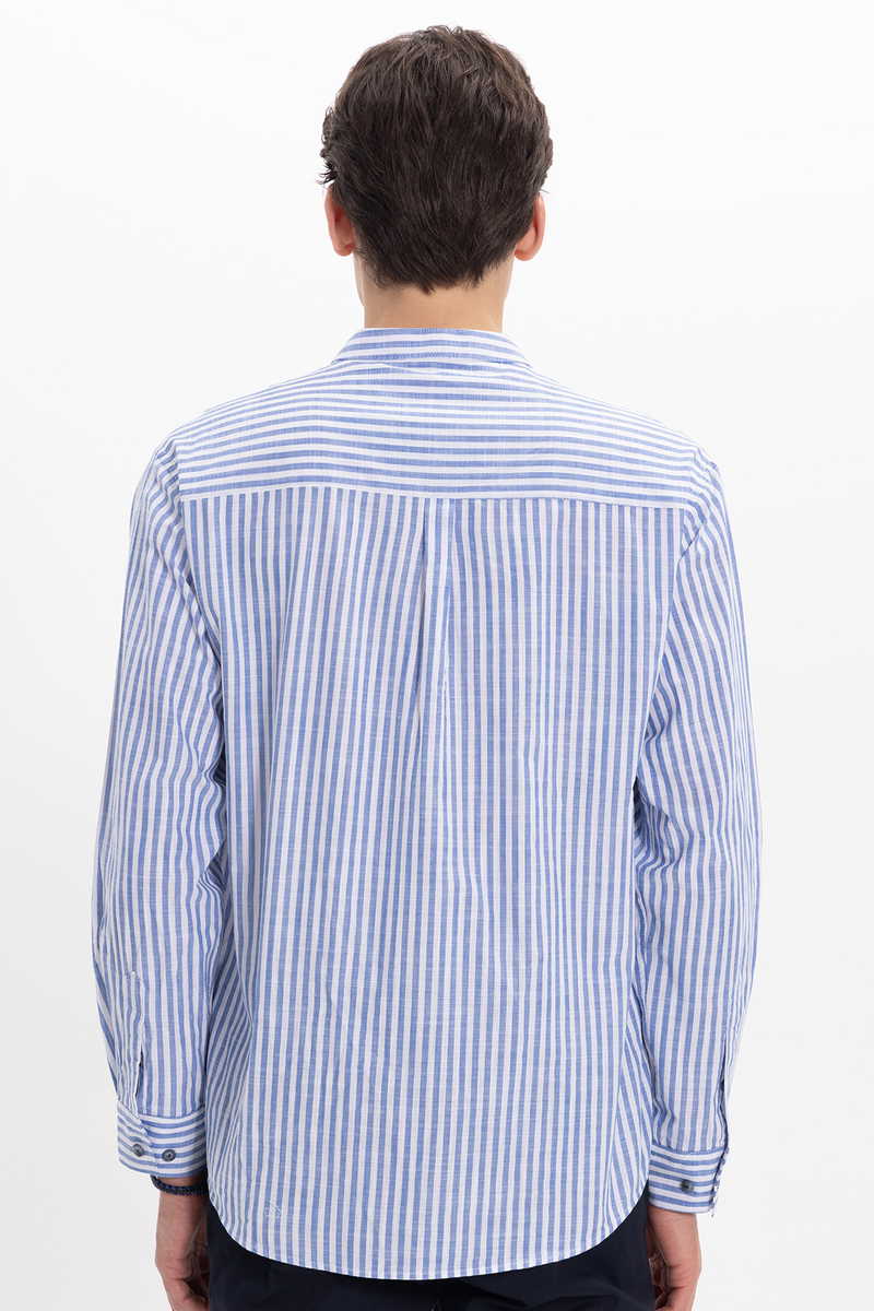 Striped Sax Blue Shirt Striped Sax Blue Shirt