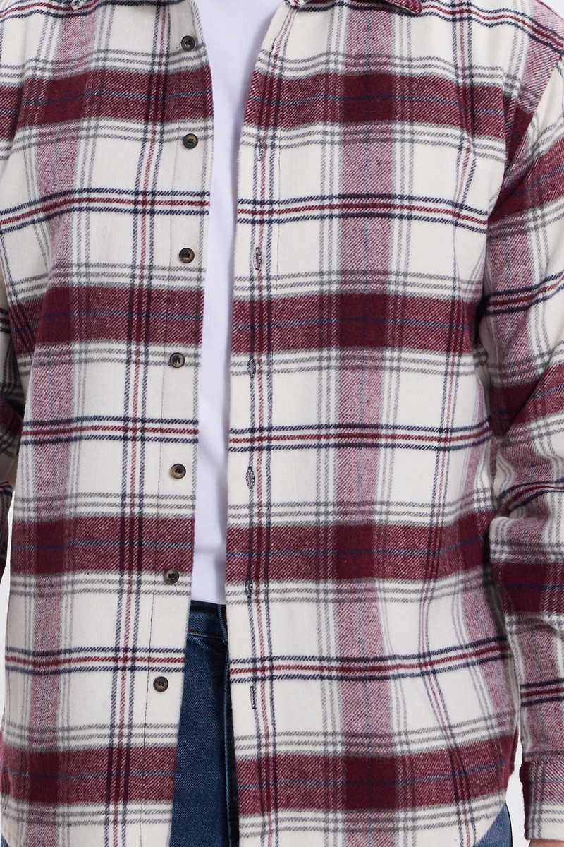 Checked Claret Red Shirt