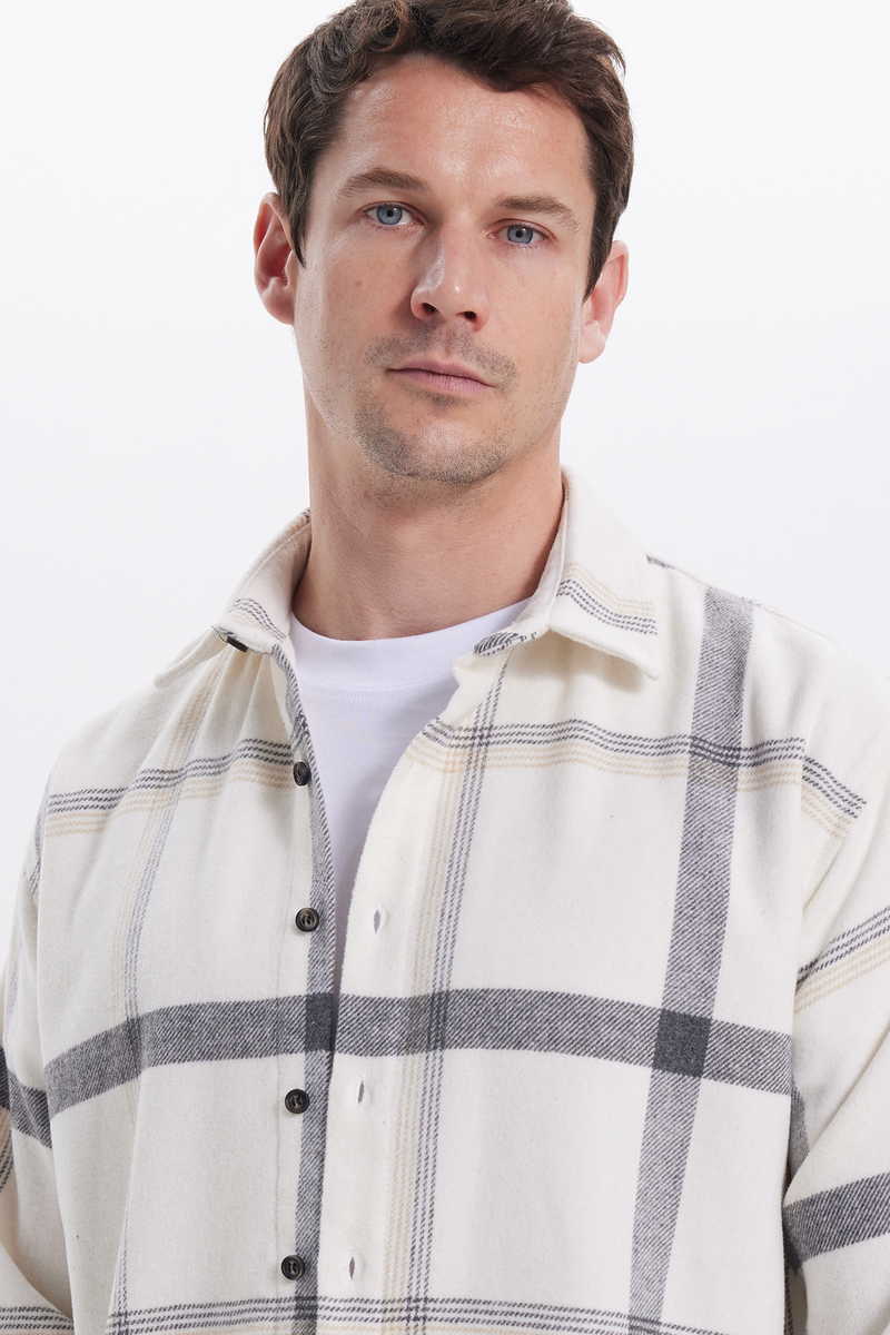 Checked Ecru Shirt