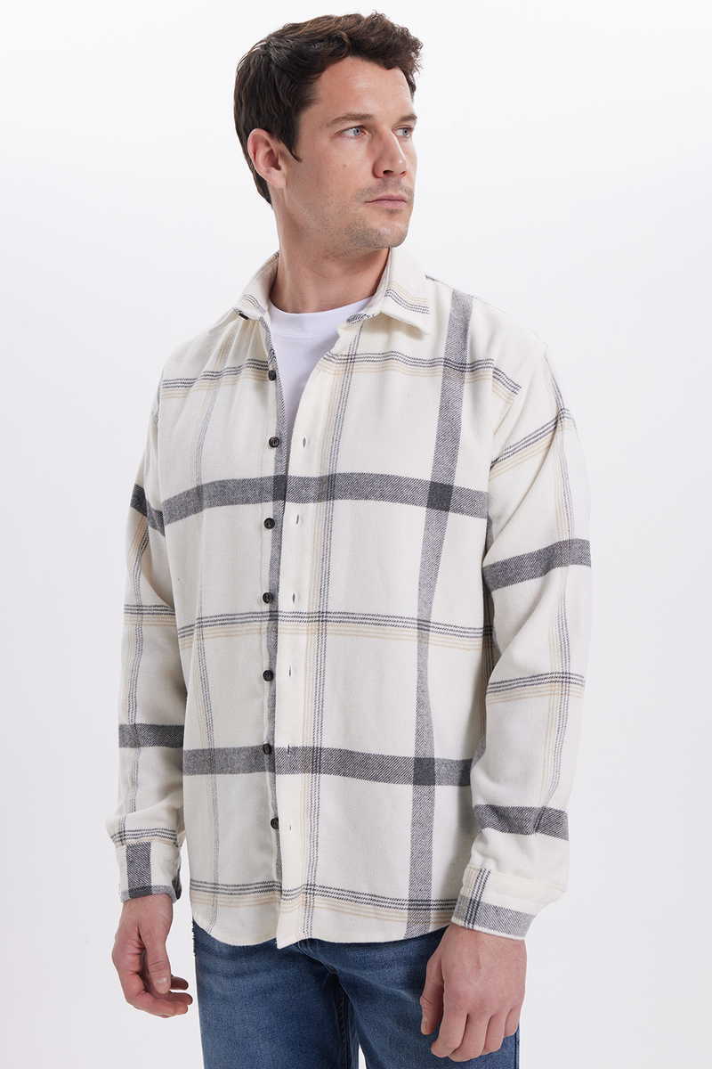 Checked Ecru Shirt