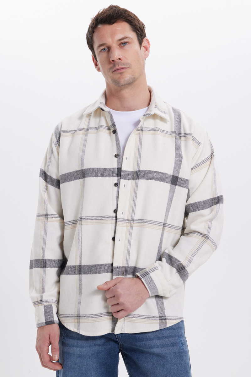 Checked Ecru Shirt