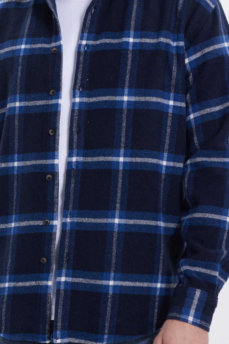 Checked Navy Blue Shirt