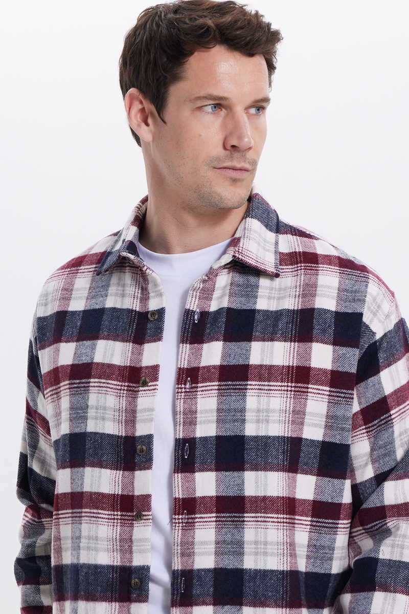 Checked Claret Red Shirt