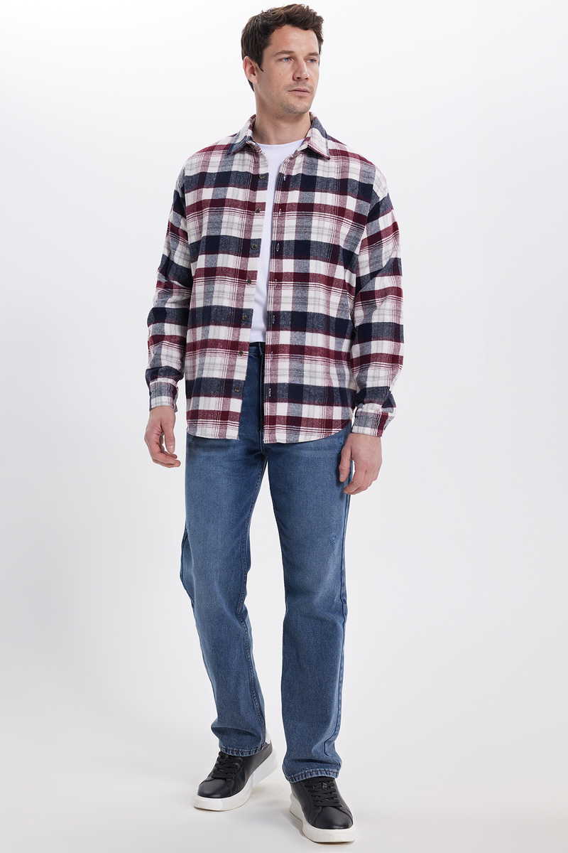 Checked Claret Red Shirt