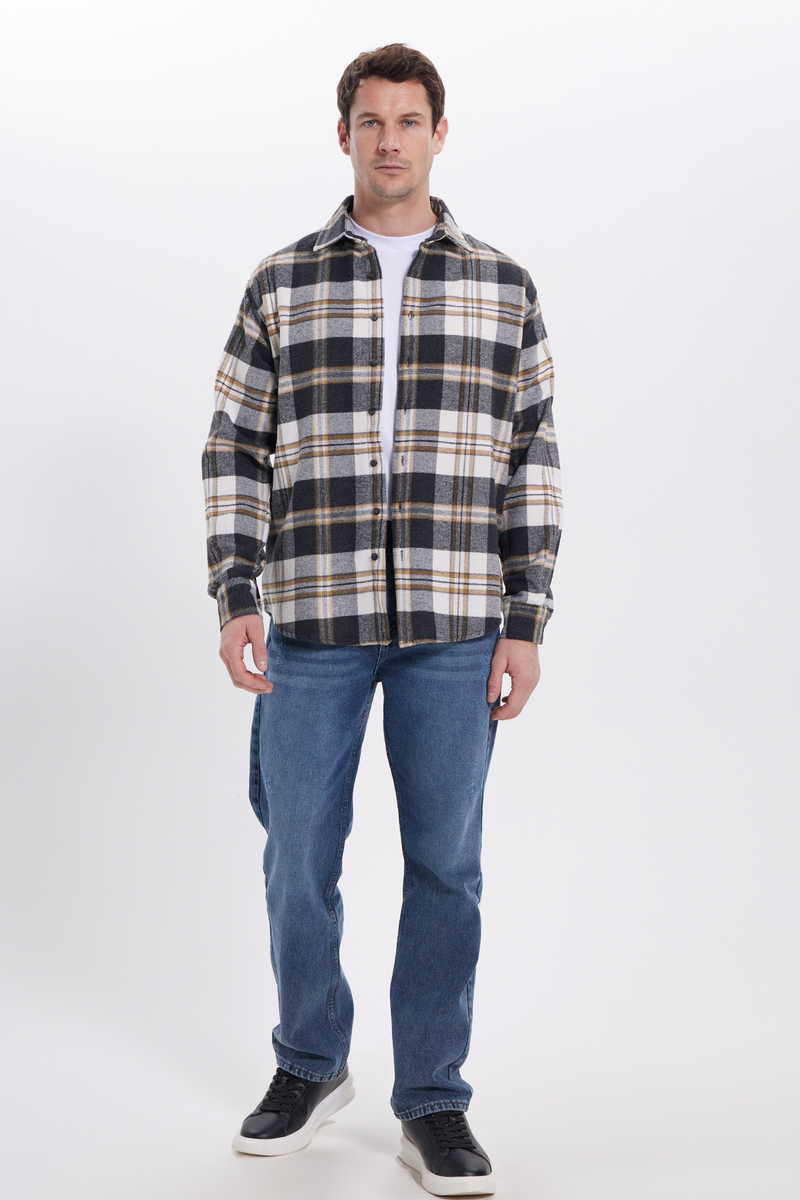 Checked Grey Shirt Checked Grey Shirt