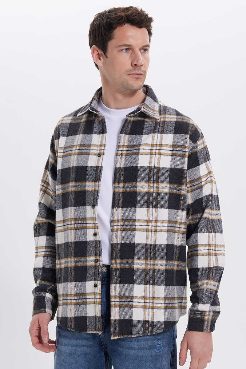 Checked Grey Shirt Checked Grey Shirt