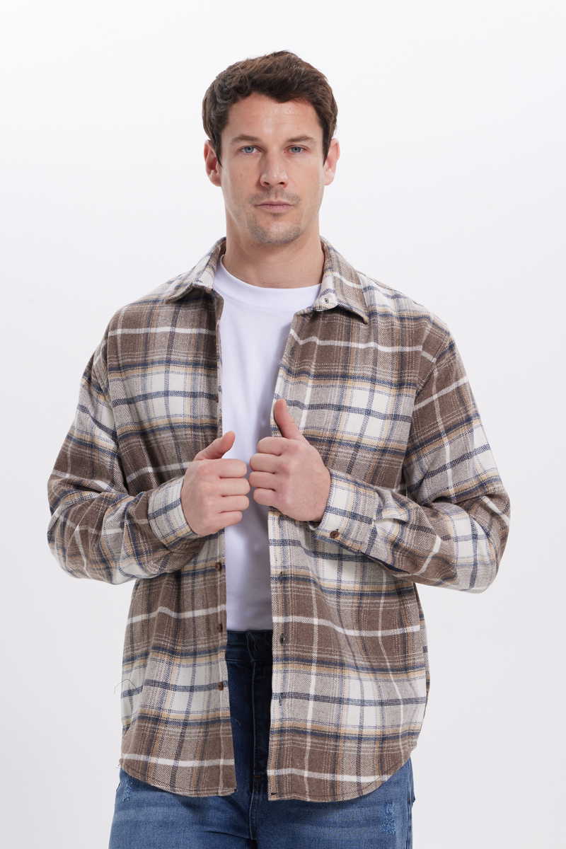 Checked Brown Shirt