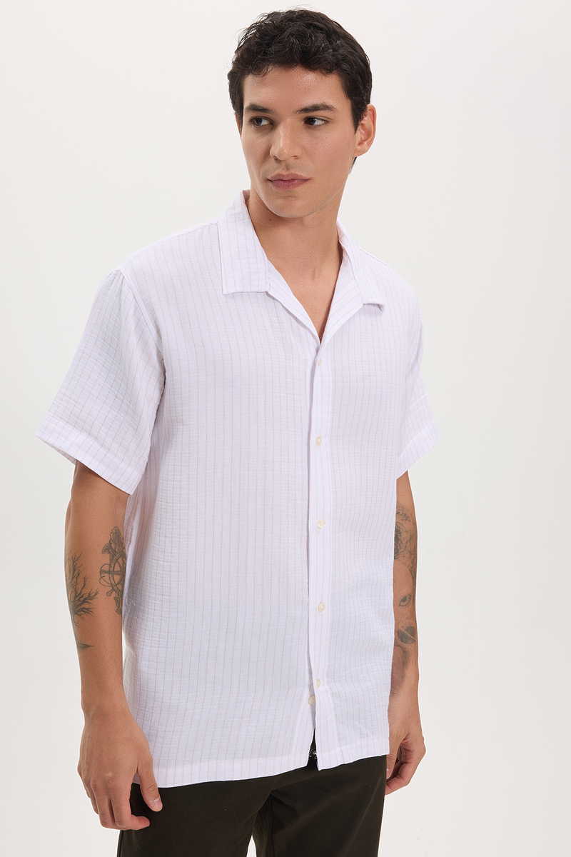 Striped White Shirt Striped White Shirt