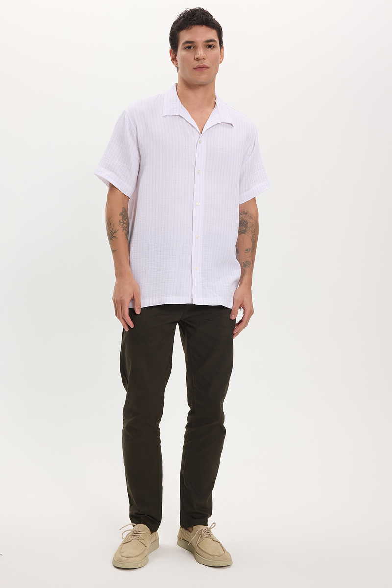 Striped White Shirt Striped White Shirt