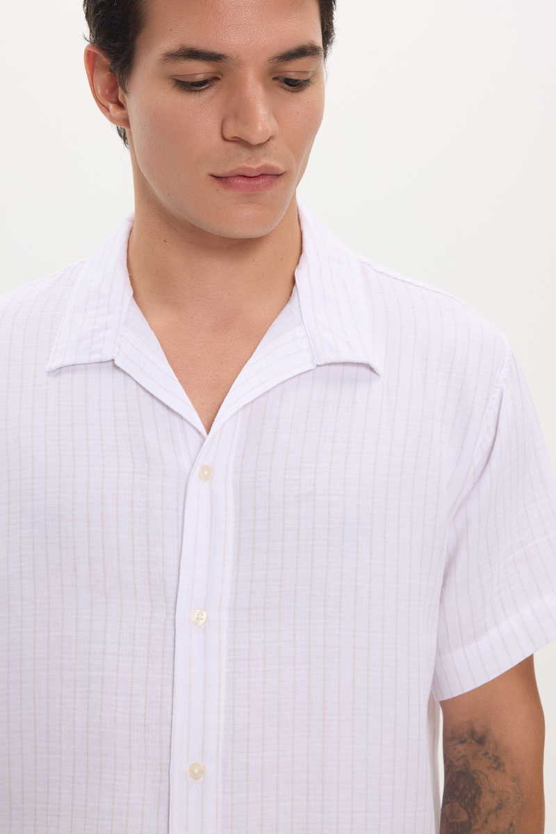 Striped White Shirt Striped White Shirt