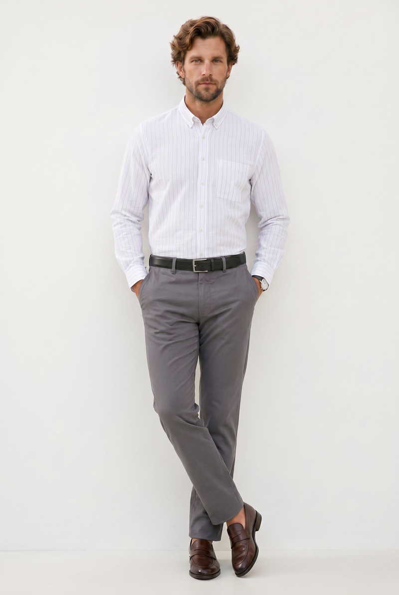 Striped White Shirt
