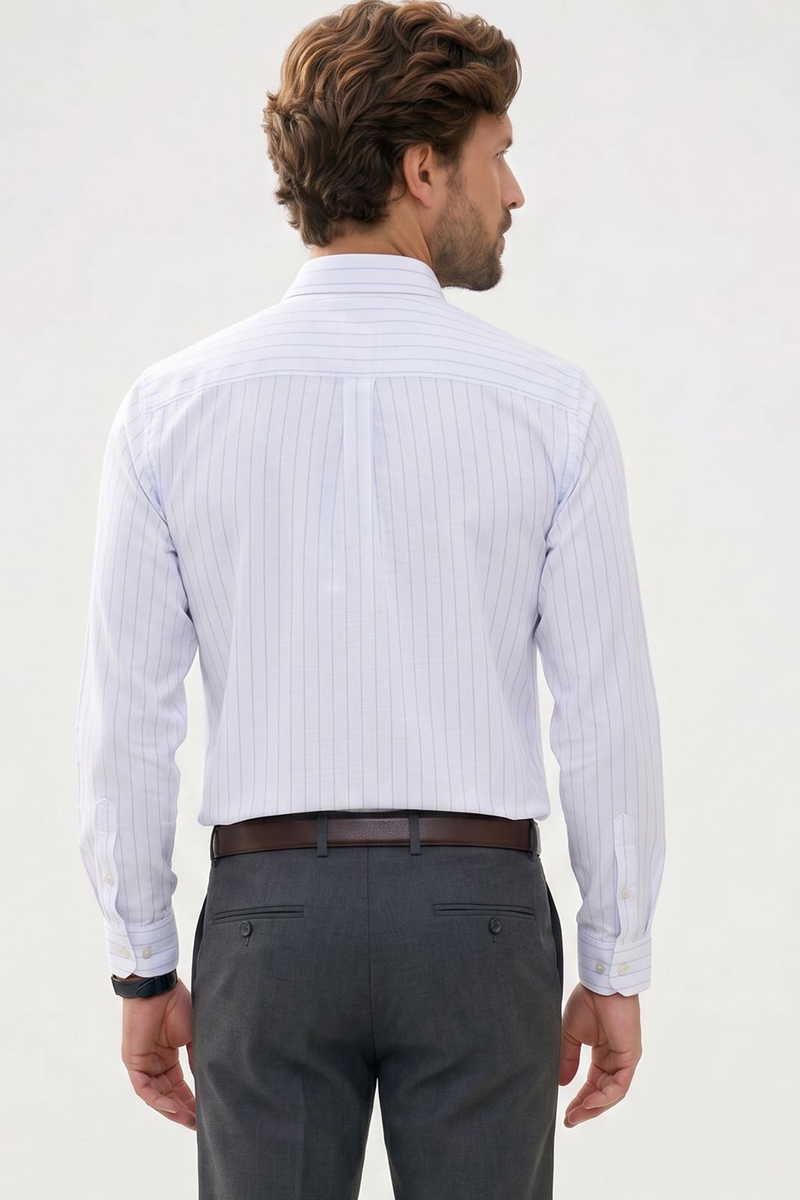 Striped White Shirt