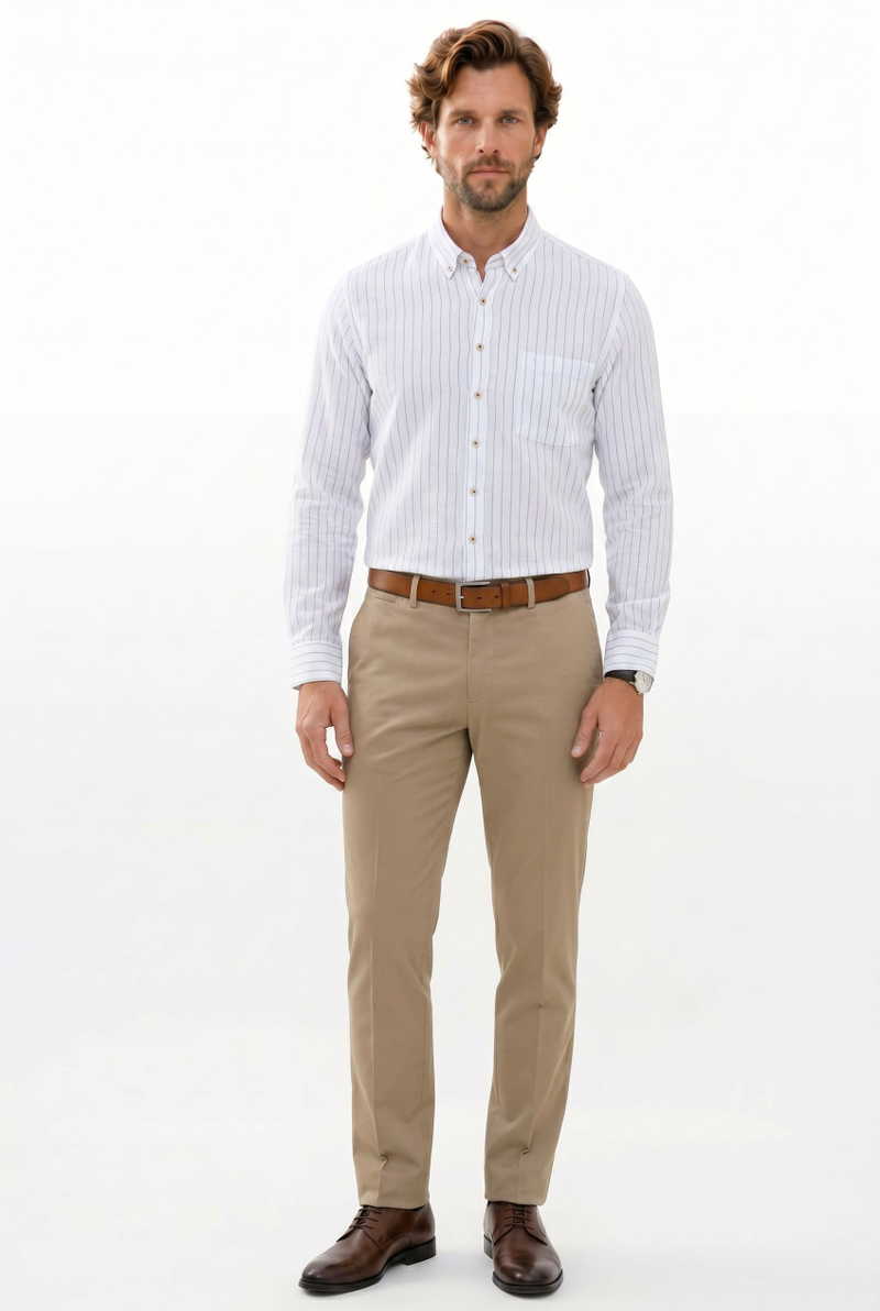 Striped White Shirt
