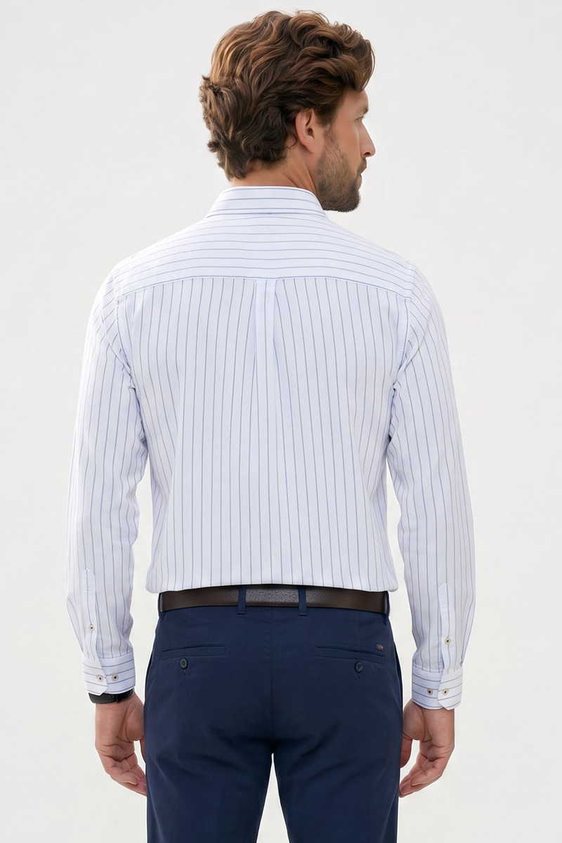 Striped White Shirt