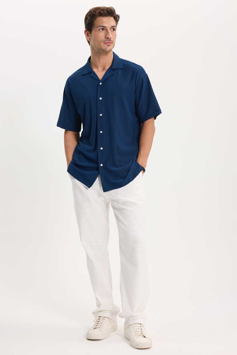 Plain Navy Blue Shirt